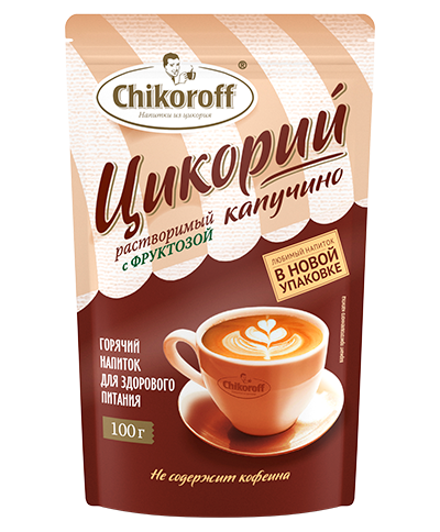 Цикорий капучино с фруктозой Chikoroff® 100г (doy pack)